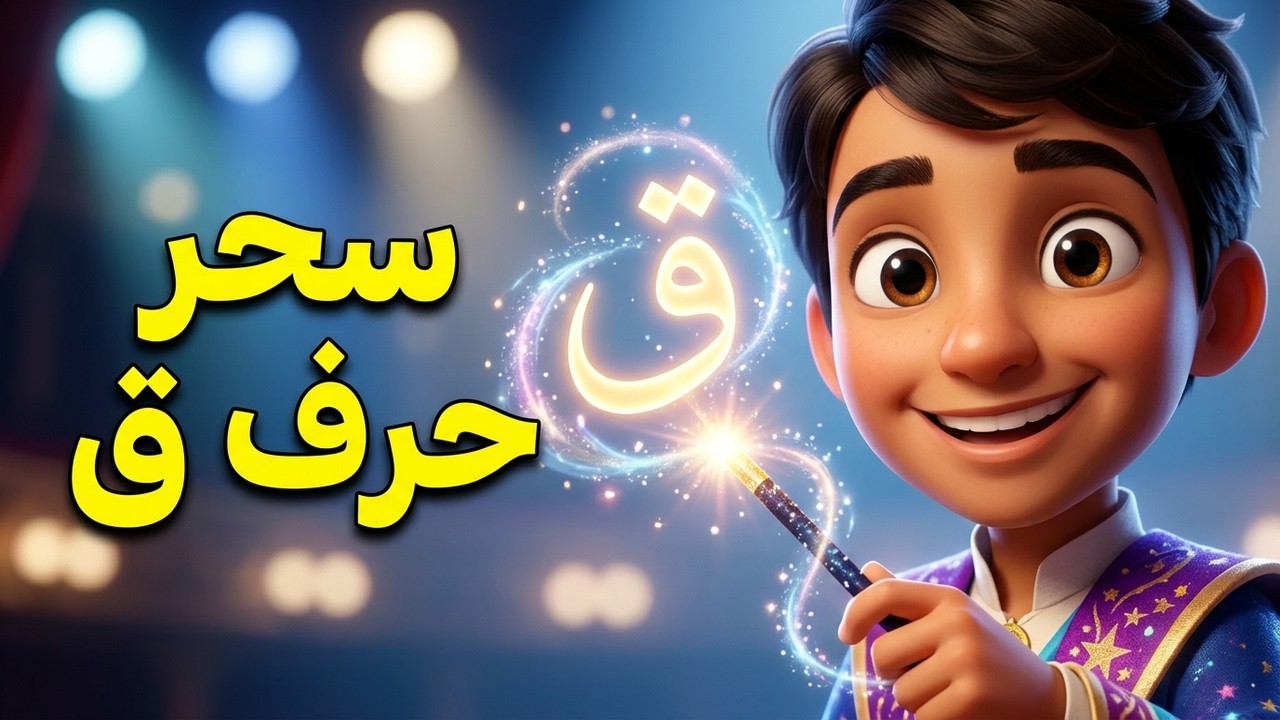 Teaching the letter Qaf (ق) to children | Pronunciation and writing of Arabic words for children with kjkids 🦅✨