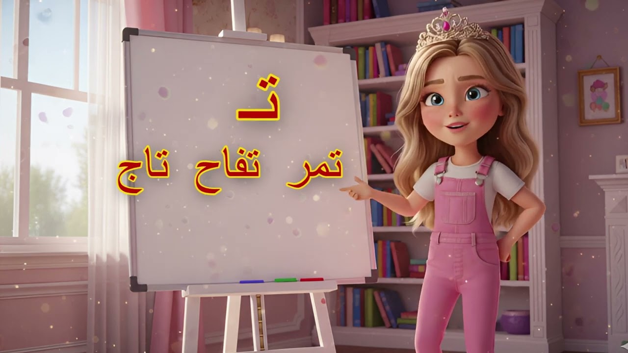 تعلم حرف التاء للأطفال بالحركات والتشكيل (تَ تُ تِ) وأشكاله في الكلمة