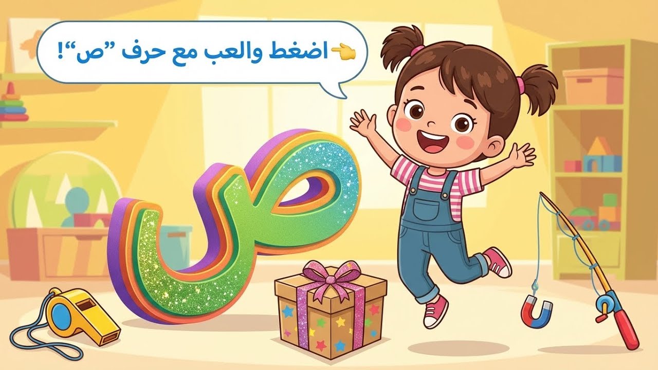 The letter Saad (ص) game 🎯 | Learn the sound of the letter Saad with vowel markings + the shape of the letter: first, middle, last!