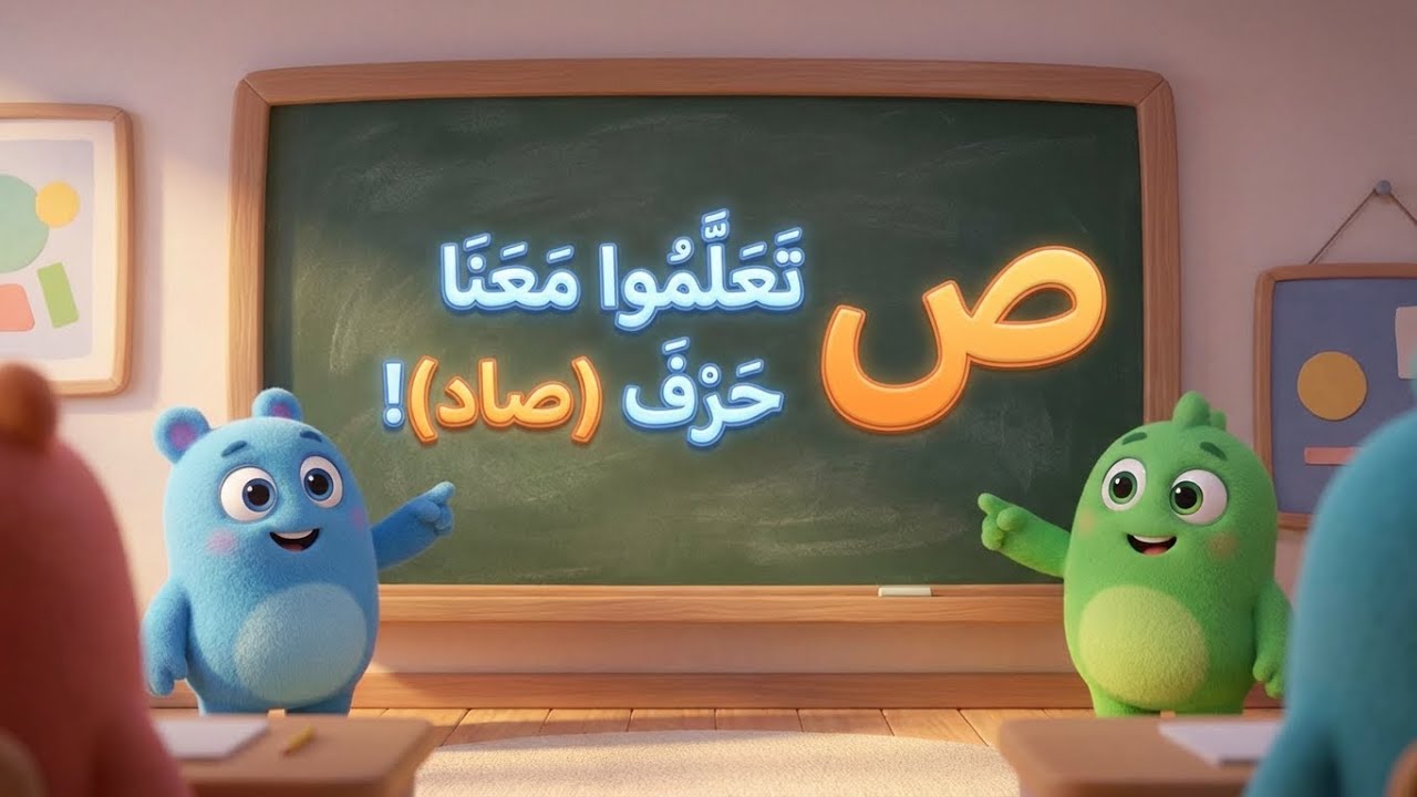 Arabic letters | The letter Saad (ص) | Teaching children to pronounce and write the letter Saad 🎨