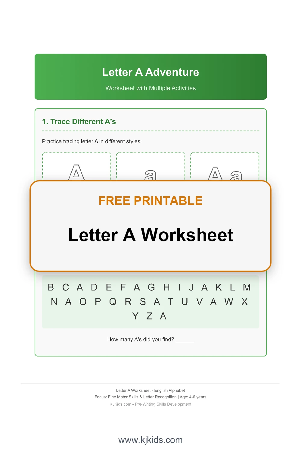 Letter A Worksheet