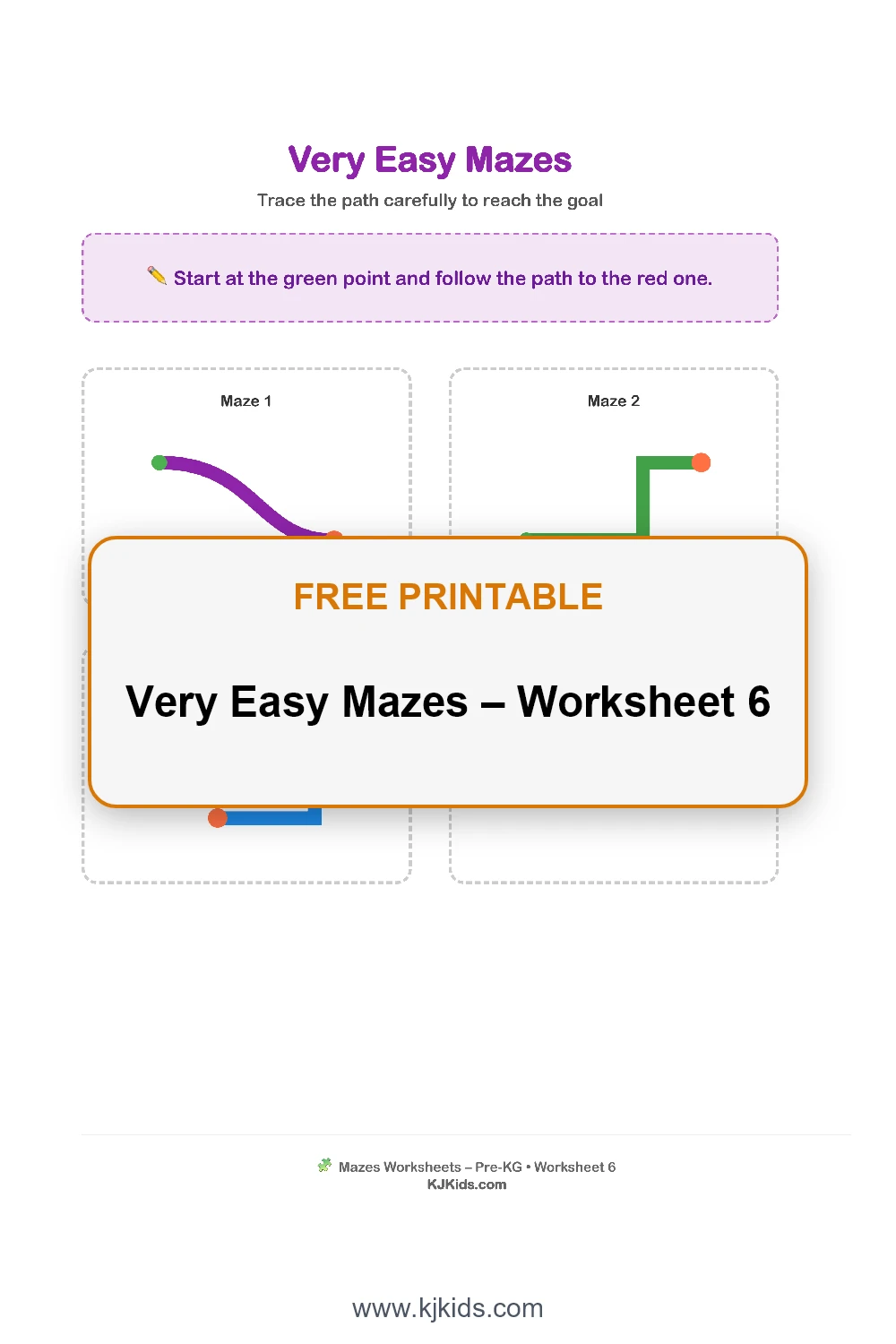 Very Easy Mazes – Worksheet 6