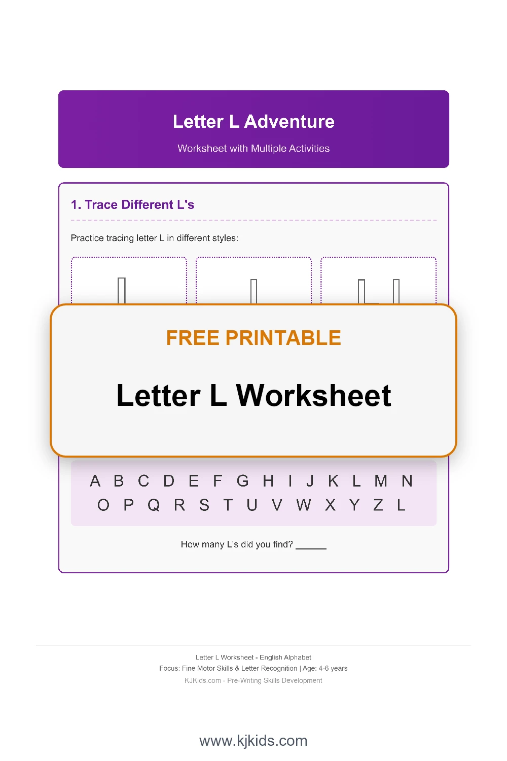 Letter L Worksheet