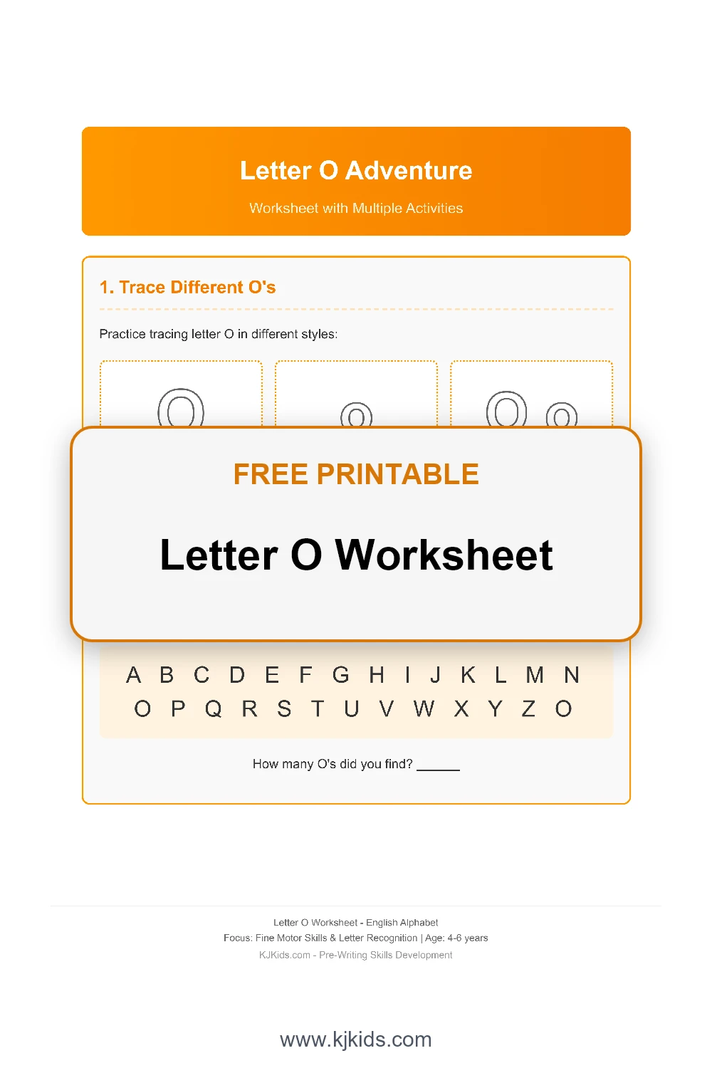 Letter O Worksheet