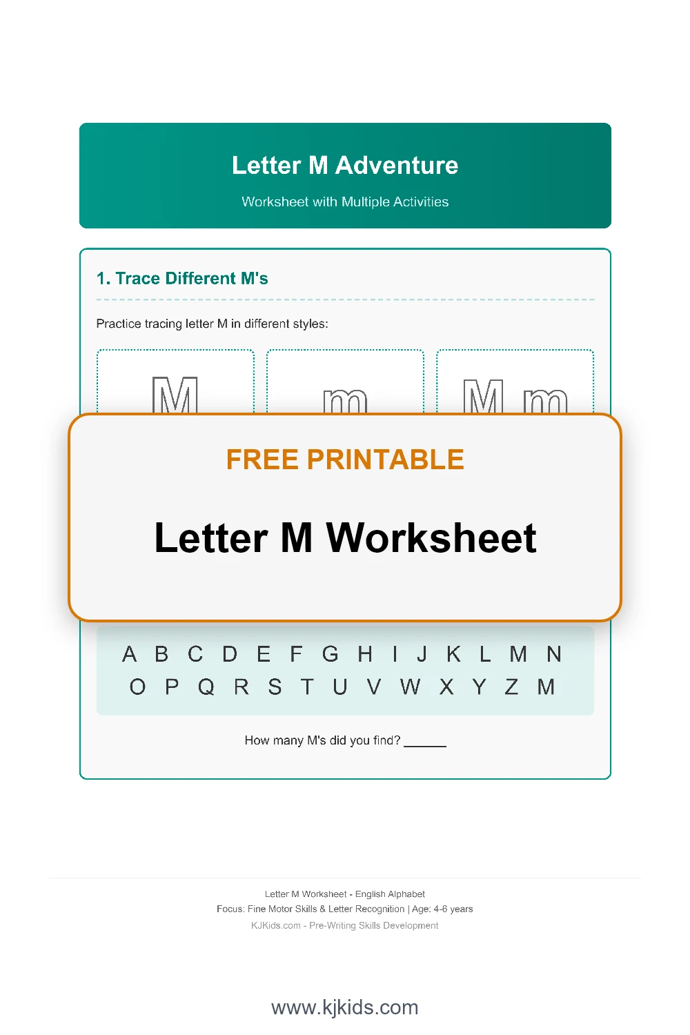 Letter M Worksheet
